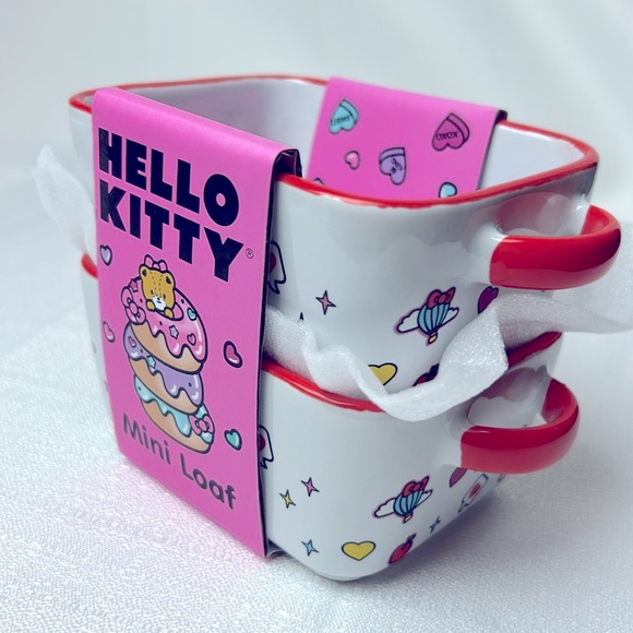 Hello Kitty set of 2 Colorful Mini Loaf Set with Handles NWT! Sanrio - Picture 9 of 12